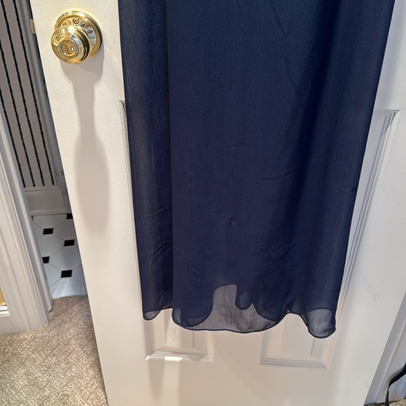 Navy size 12 chiffon beautiful light halter dress - Picture 11 of 11